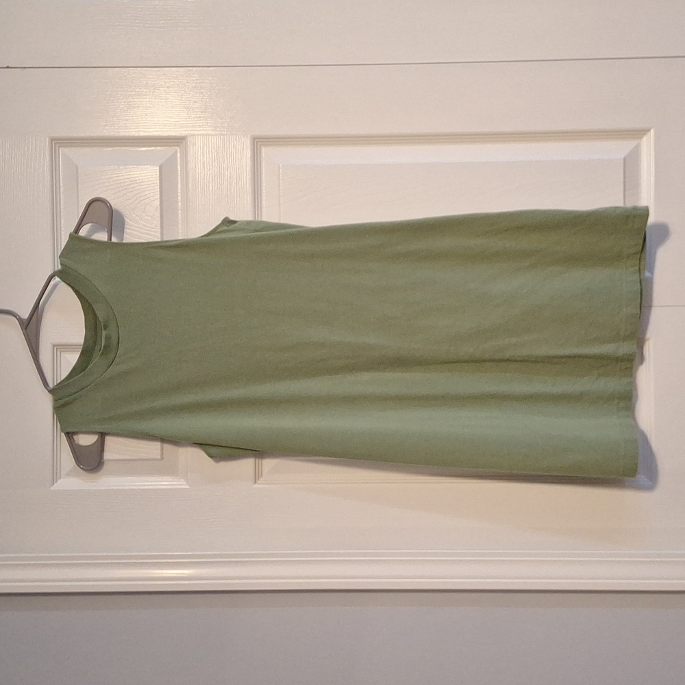 Pale green tank dress